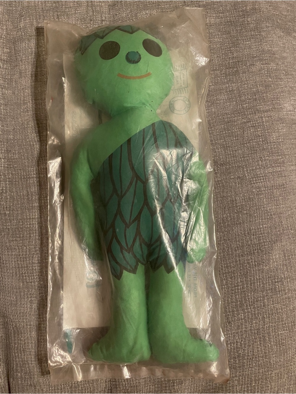 Vintage 1970's JOLLY GREEN GIANT Plush Toy Doll Mail In Promo 15.5" NIP